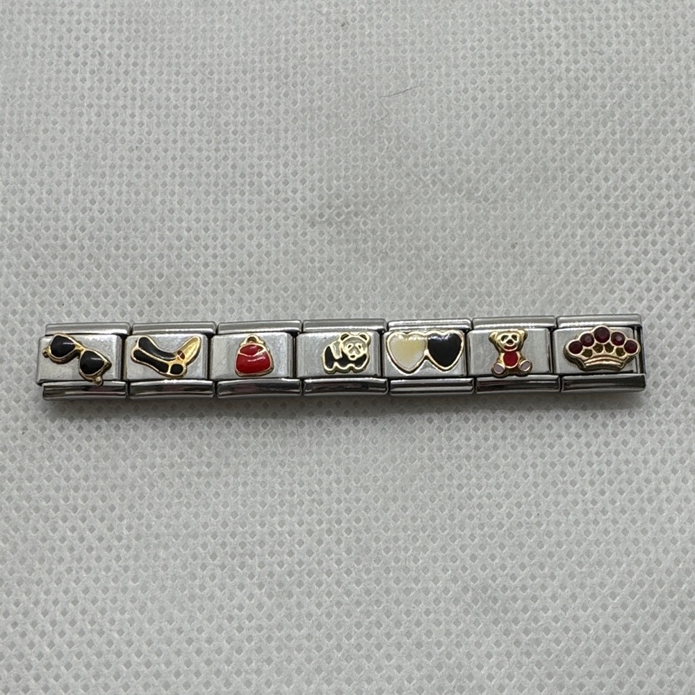 Assortment of Silver and Gold Charms for Nomination Charm Bracelet